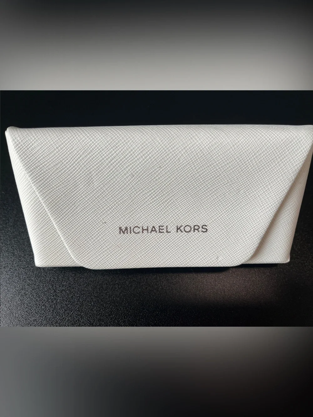 Michael Kors Gold Frame Sunglasses & Case  Purple Temple Tips & Iridescent lense